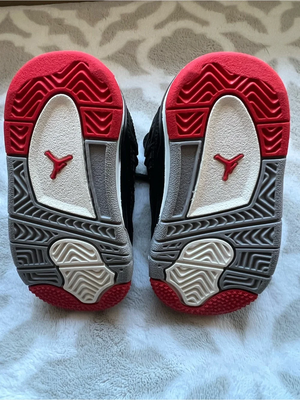 Jordan Toddler Black Sneakers with Red Accents